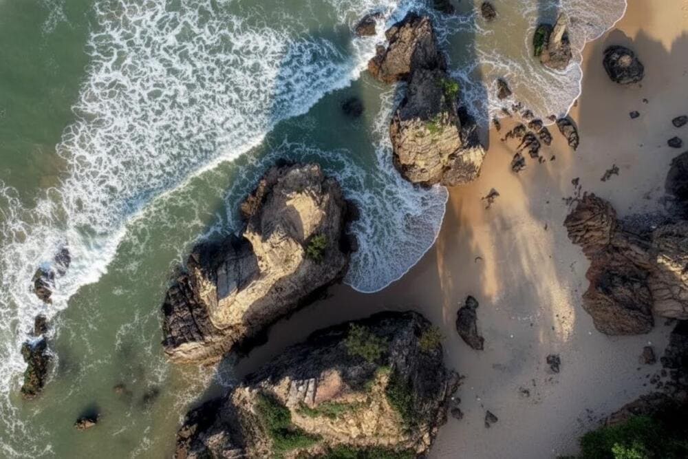 Biển Đá Nhảy hùng vĩ từ trên cao